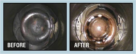 Cleans evenly across all cylinders